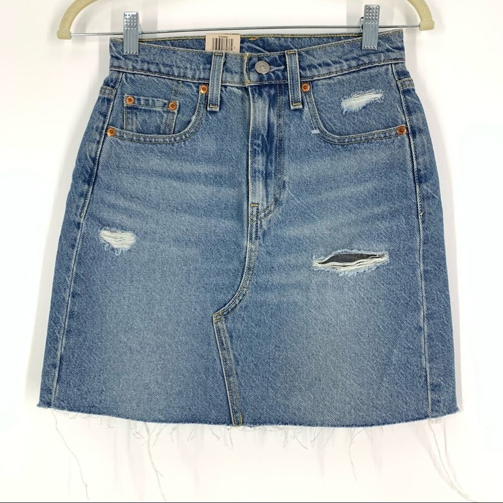 Levi’s High Rise Deconstructed‎ Skirt Size 00/24 - Picture 8 of 8